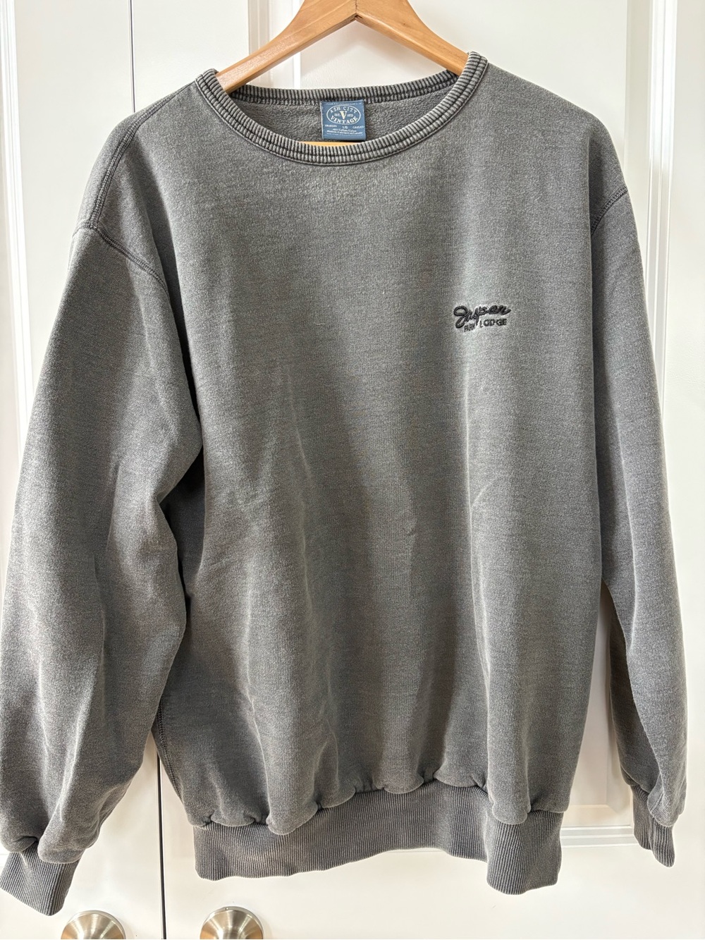 Gray Crewneck Sweater Jasper Park Lodge